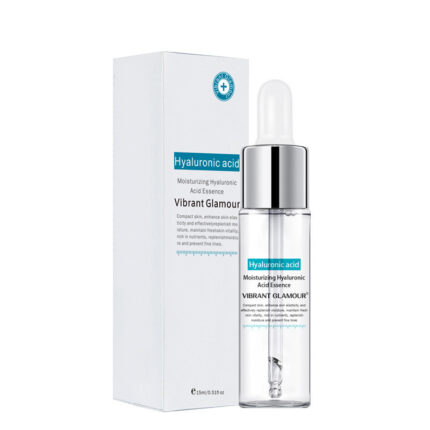 Vibrant Glamour Hyaluronic Acid Moisturizing Essence, infused with powerful hydration for soft, youthful skin.