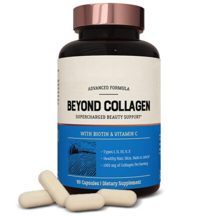 Beyond Collagen Beauty Support, enriched with Biotin and Vitamin C for a glowing complexion and healthier hair.