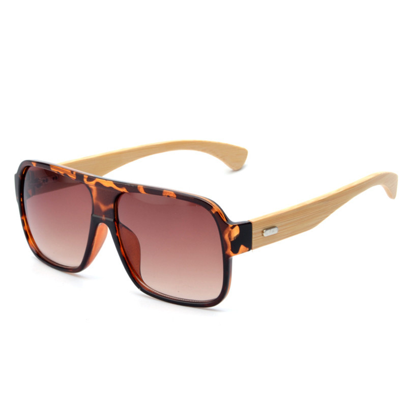 Trendy Wooden Square Sunglasses, perfect for adding an earthy, natural touch to your outfit.