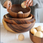 Natural Wooden Salad Fruit Bowl